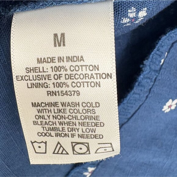 Aeropostale Women's Ditsy Floral Print Tiered Sleeveless Dress M Blue Cottage - Picture 6 of 9